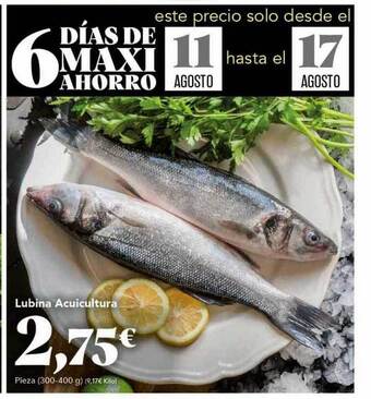 Gadis Lubina acuicultura oferta