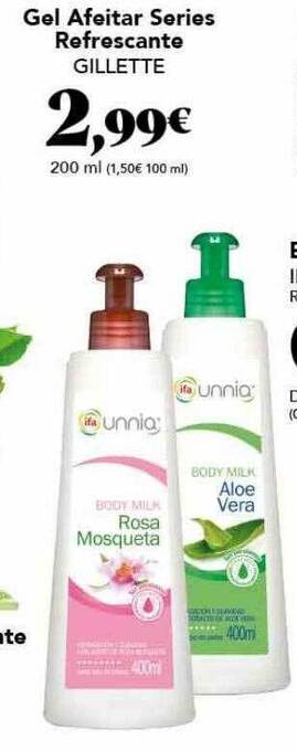 Gadis Gel afeitar series refrescante gillette oferta