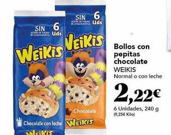 Gadis Bollos con pepitas chocolate weikis oferta
