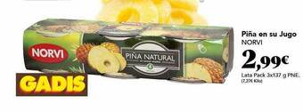Gadis Piña en su jugo norvi oferta