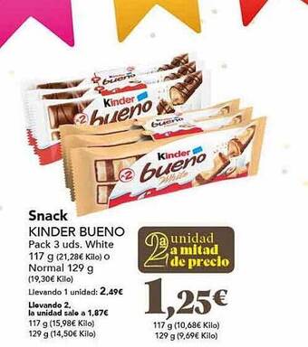 Gadis Snack kinder bueno oferta
