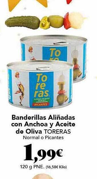 Gadis Banderillas aliñadas con anchoa y aceite de oliva toreras oferta
