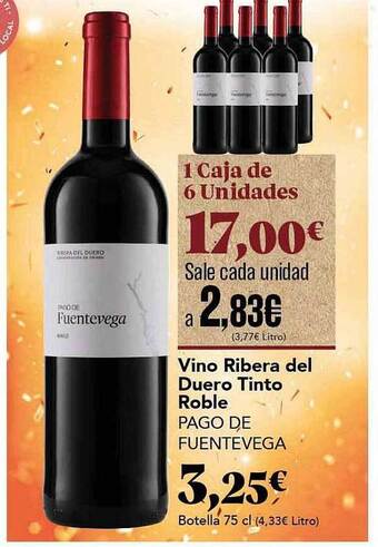 Gadis Vino ribera del duero tinto roble pago de fuentevega oferta
