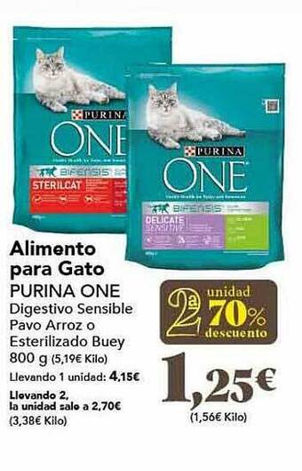 Gadis 2a unidad 70% descuento alimento para gato purina one oferta