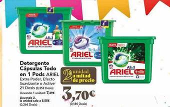 Gadis Detergente cápsulas todo en 1 pods ariel oferta