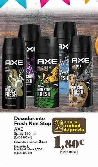 Gadis Desodorante fresh non stop axe oferta