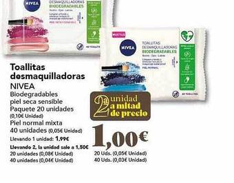 Gadis Toallitas desmaquilladoras nivea oferta