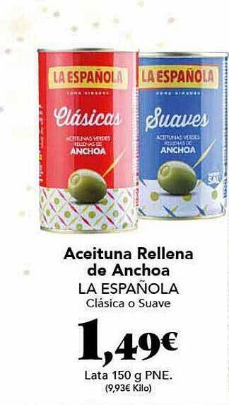 Gadis Aceituna rellena de anchoa la española oferta