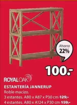 JYSK Royaloak estanteria jannerup oferta
