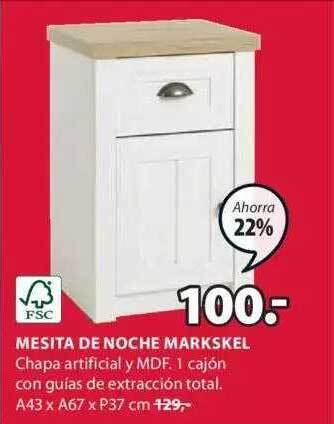 JYSK Mesita de noche markskel oferta