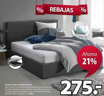 JYSK Estructura de cama alnor oferta