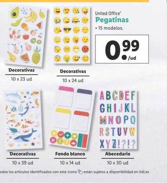 Lidl United office pegatinas oferta