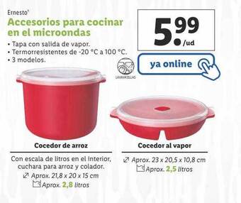 Lidl Ernesto accesorios para cocinar en el microondas oferta