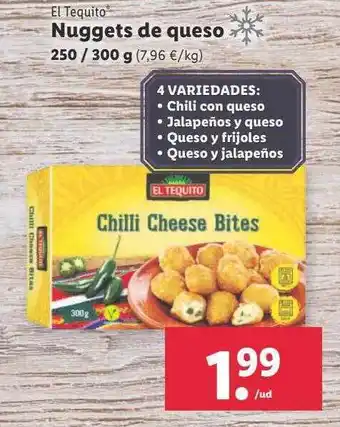 Lidl El tequito nuggets de queso oferta