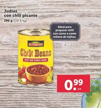Lidl El tequito judías con chili picante oferta