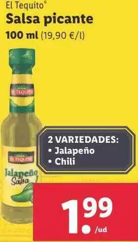 Lidl El tequito salsa picante oferta