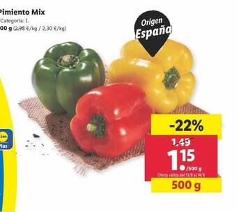 Lidl Pimiento mix oferta