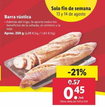 Lidl Barra rústica oferta
