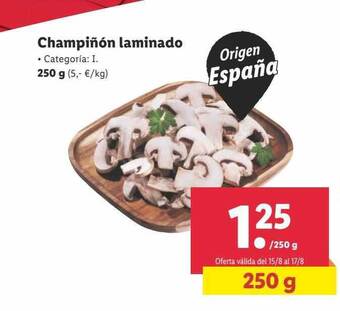 Lidl Champiñón laminado oferta