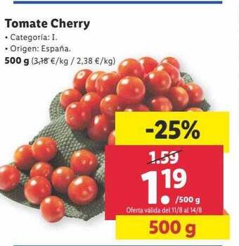 Lidl Tomate cherry oferta