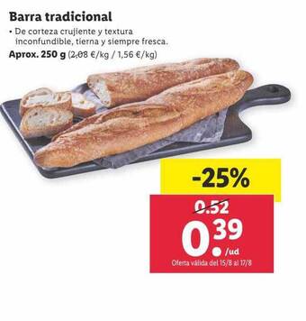 Lidl Barra tradicional oferta