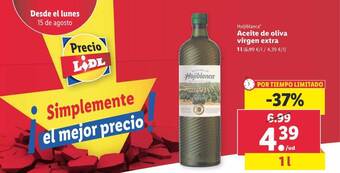 Lidl Hojiblanca aceite de oliva virgen extra oferta