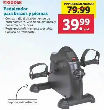 Lidl Ridder pedaleador para brazos y piernas oferta