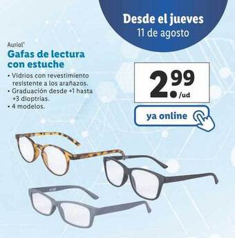Lidl Auriol gafas de lectura con estuche oferta