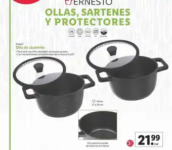 Lidl Ernesto olla de aluminio oferta