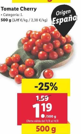 Lidl Tomate cherry oferta