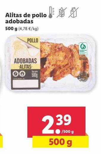 Lidl Alitas de pollo adobadas oferta