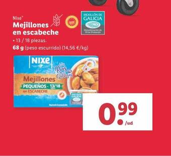 Lidl Nixe mejillones en escabeche oferta
