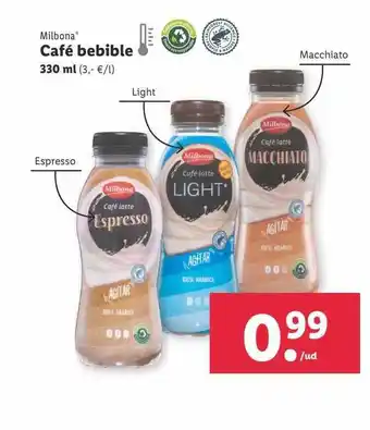 Lidl Milbona café bebible oferta