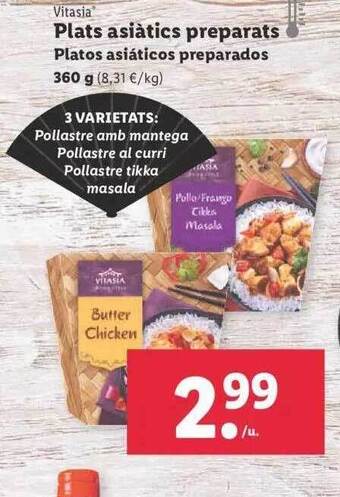 Lidl Vitasia platos asiáticos preparados oferta