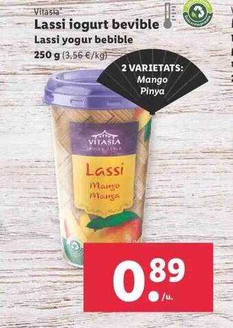 Lidl Vitasia lassi yogur bebible oferta