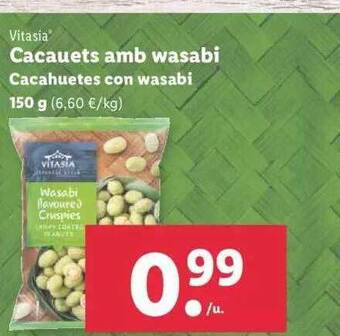 Lidl Vitasia cacahuetes con wasabi oferta