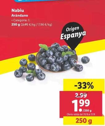Lidl Arándano oferta