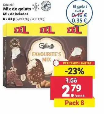 Lidl Gelatelli mix de helados oferta
