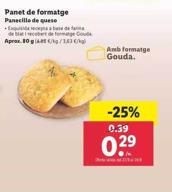 Lidl Panecillo de queso oferta
