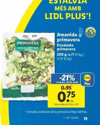 Lidl Ensalada primavera oferta