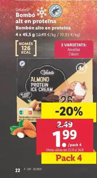 Lidl Gelatelli bombón alto en proteina oferta