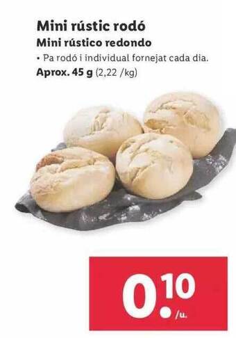 Lidl Mini rústico redondo oferta