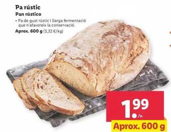 Lidl Pan rústico oferta
