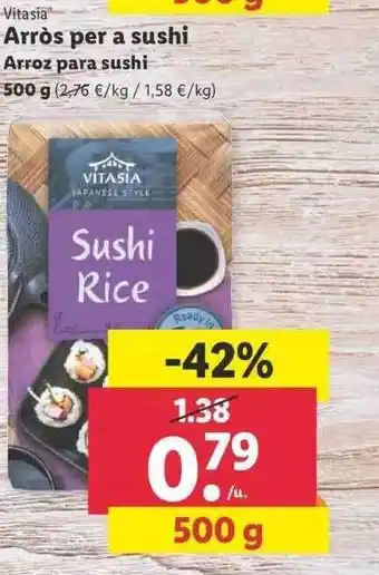 Lidl Vitasia arroz para sushi oferta