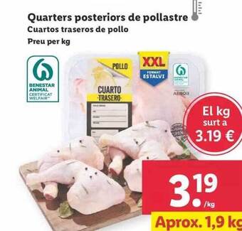 Lidl Cuartos traseros de pollo oferta