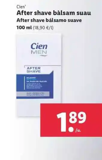 Lidl Cien after shave bálsamo suave oferta