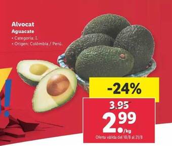 Lidl Aguacate oferta
