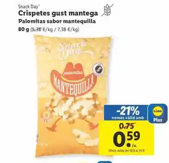 Lidl Snack day palomitas sabor mantequilla oferta