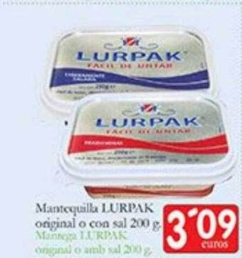 Supermercados Bip Bip Mantequilla lurpak original o con sal oferta
