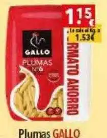 Supermercados Extremadura Plumas gallo oferta